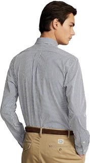 Polo Ralph Lauren Cotton Blend Poplin Check Slim Fit Button Down Shirt Blue XL