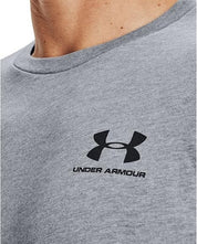 Under Armour Men's sportstyle T Shirt Steel Light Grey Black XXL
