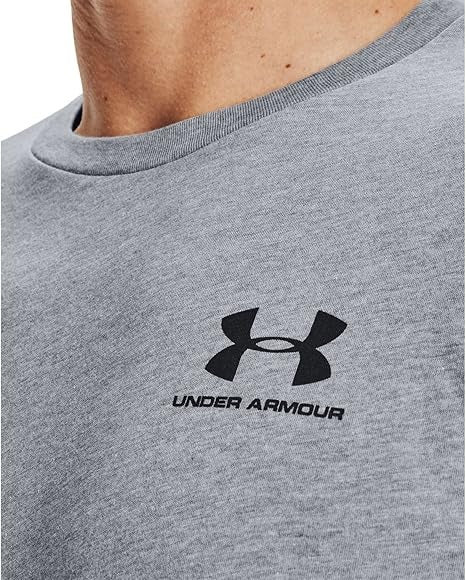 Under Armour Men's sportstyle T Shirt Steel Light Grey Black XXL