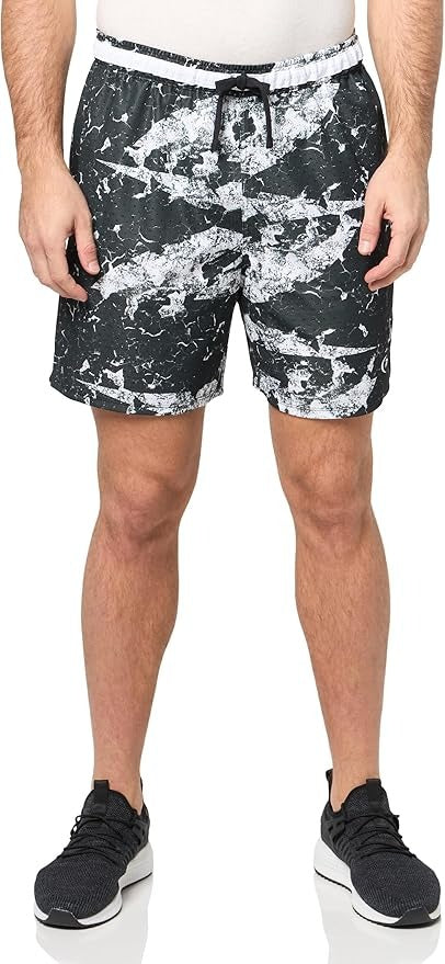 Reebok Mens Regular fit Athletic Basketball Shorts XL Black White