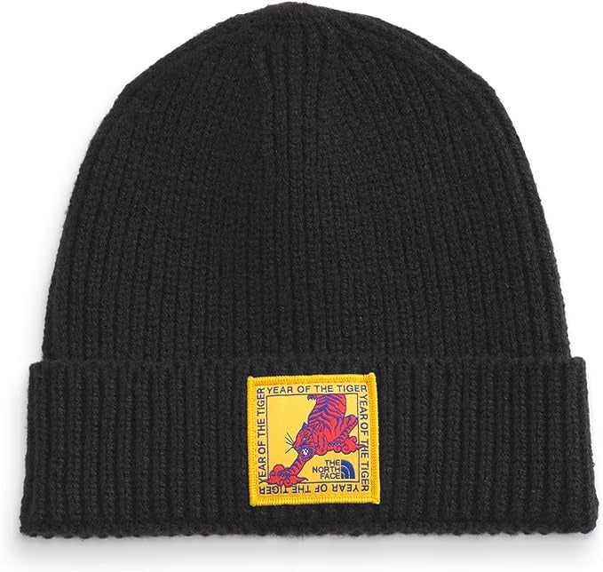 North Face Mens Chinese New Year Logo Beanie Hat Black