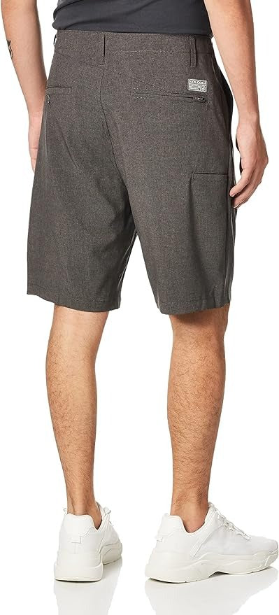 Volcom Men's Kerosene 21 Hybrid Chino Shorts Charcoal Heather 30