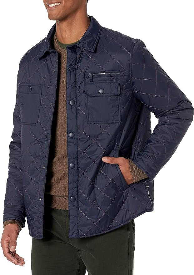 Nautica Men's Sustainably Crafted Tempasphere Quilted Jacket XXL Navy Blue