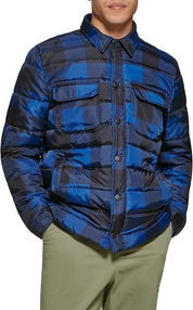 BASS OUTDOOR Men's Mission Quilted Puffer Shirt Jacket 2XL XXL Blue Black