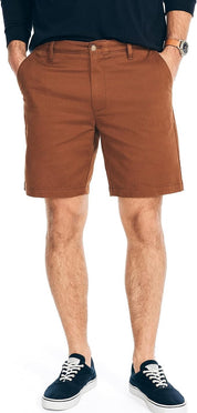 Nautica Men's 8.5" Deck Short Size 38 Coconut Brown