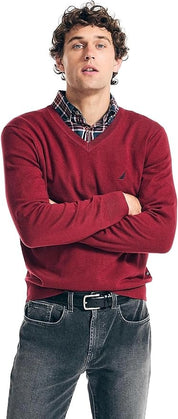 Nautica Men's Navtech Performance Classic-Fit Soft V-Neck Sweater XXL 2XL Red
