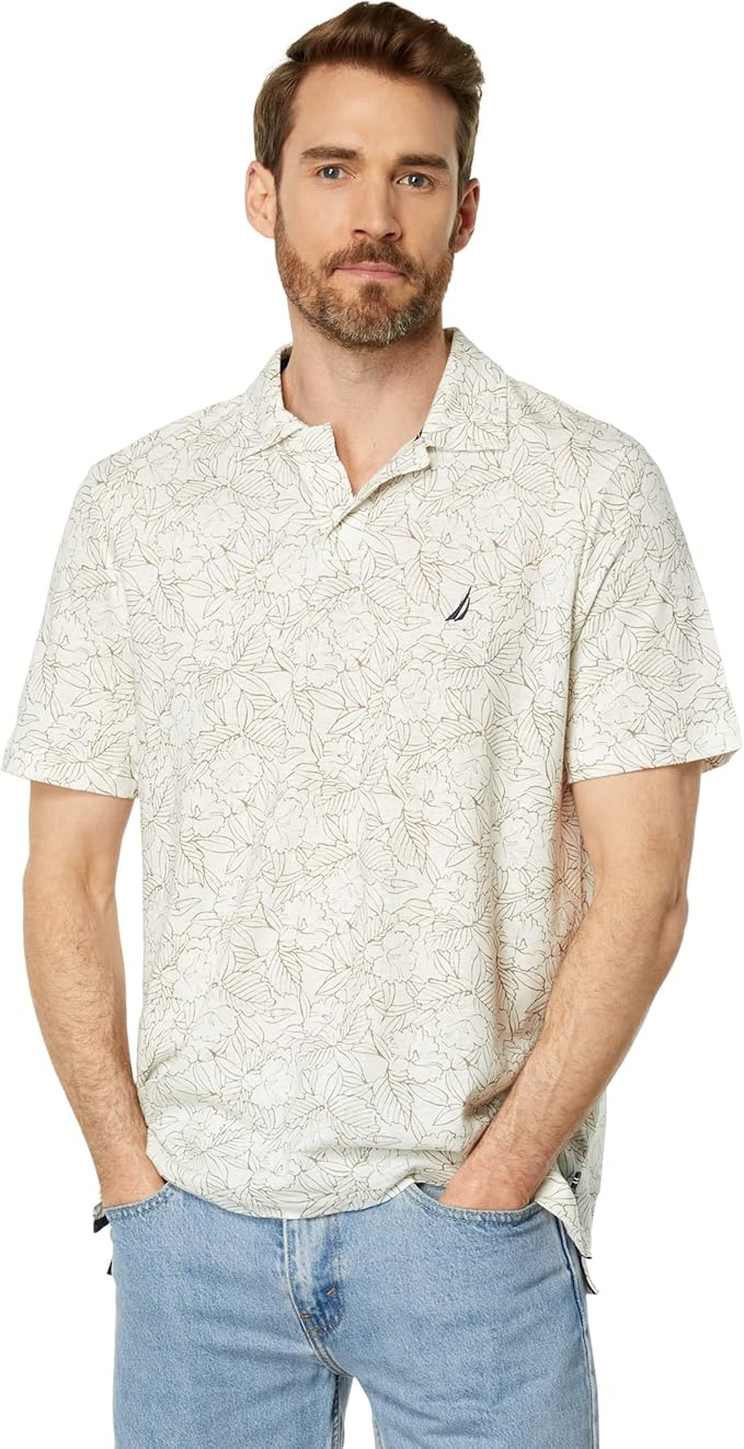 Nautica Nautica Mens Sustainably Crafted Polo Shirt Sail White 2XL