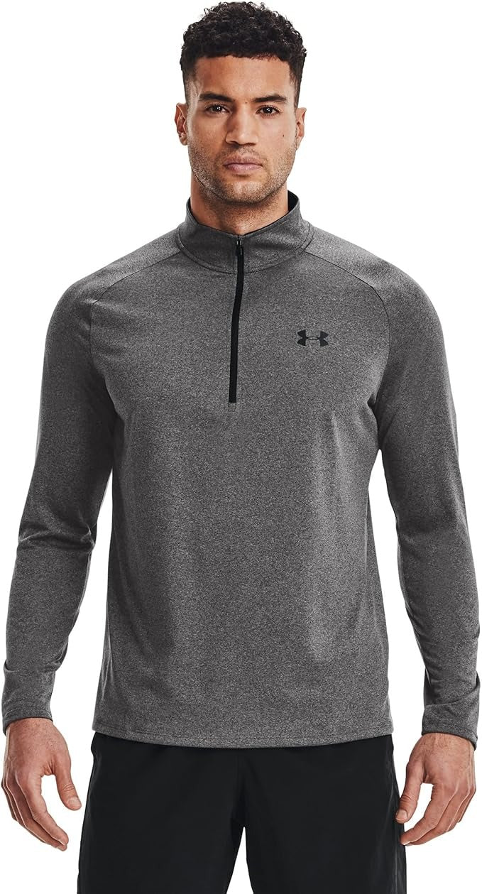 Under Armour Mens Regular fit Long Sleeve Quarter zip Sweatshirt XL Grey Solid
