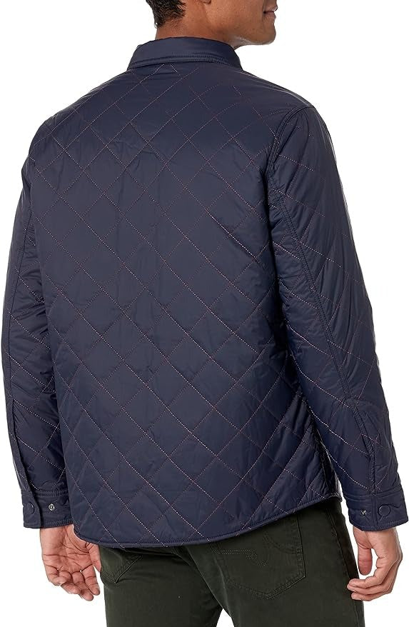Nautica Men's Sustainably Crafted Tempasphere Quilted Jacket Large Navy Blue