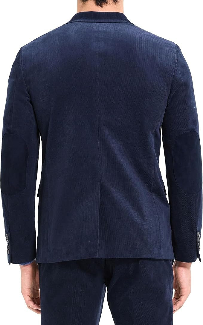 Theory Men's Slim Fit Morton Stretch Corduroy Blazer Sport Coat 36R Navy Blue