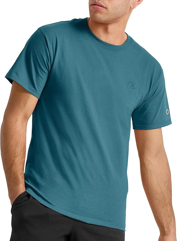 Champion Men's Cotton Jersey T-Shirt XXL 2XL Nifty Turquoise Blue