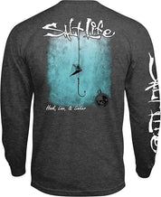 Salt Life Mens Hook Line Sinker Logo Graphic Long Sleeve T Shirt Heather Grey XL