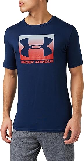 Under Armour Mens Loose fit Short Sleeve Graphic T-Shirt Shirt Medium Blue Solid