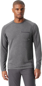 BASS OUTDOOR Men's Long Sleeve Pocket T Shirt Caviar Grey XL