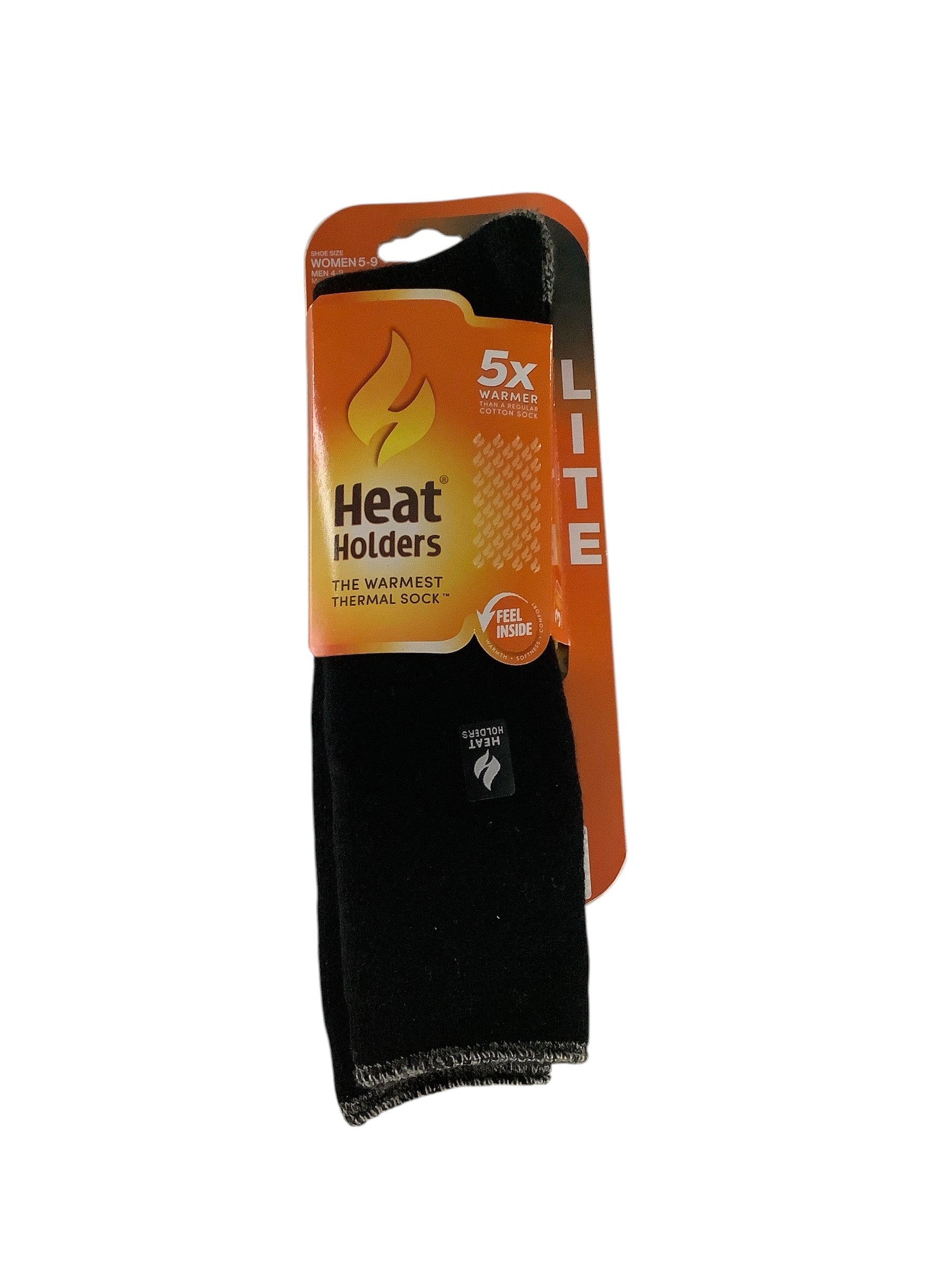 Heat Holders Womens Crew Socks 5-9 Black Thermal