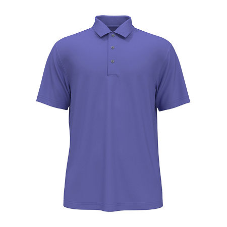 PGA TOUR Mens Regular fit Short Sleeve Polo Shirt Small Purple Solid