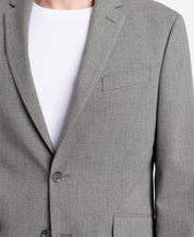 Kenneth Cole Mens Slim Fit Grey Mini Check Stretch Techni Cole Sport Coat Grey 42S