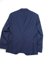 Hugo Boss Mens Slim fit Suit Jacket Blazer 46 R Navy Blue Solid Stretch