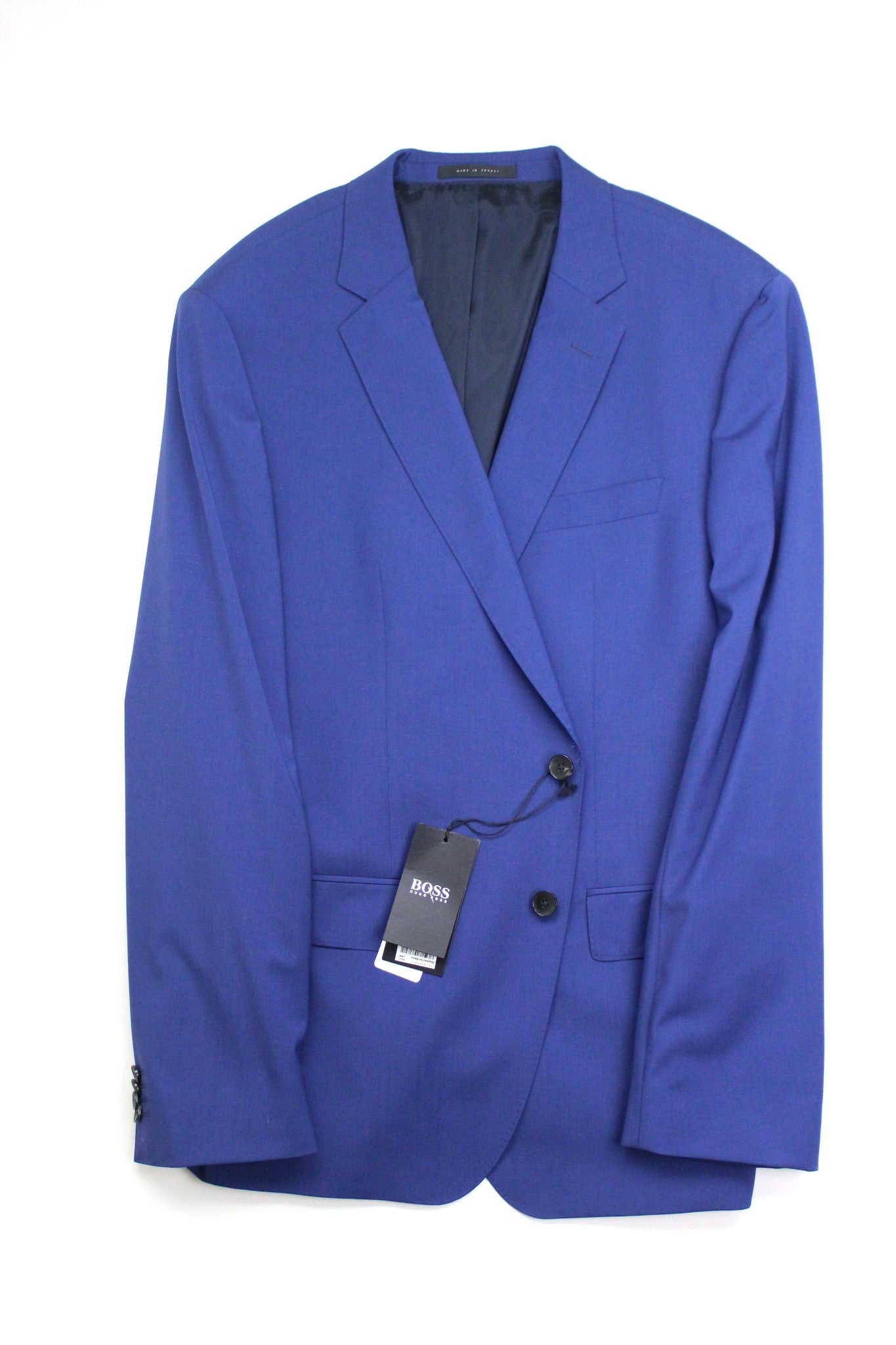 Hugo Boss Mens Slim fit 2 Piece Suit 44 L / 38 Waist Blue Solid