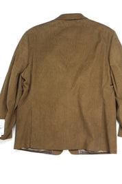 Michael Kors Mens Modern fit Corduroy Sport Coat Blazer 46 L Brown Solid Stretch