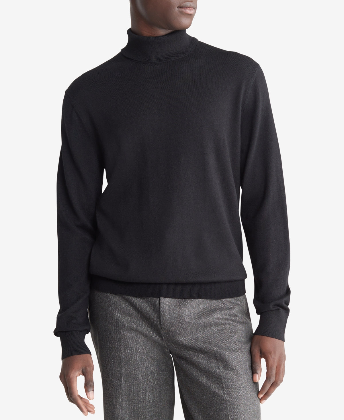 Calvin Klein Men's Regular Fit Turtleneck Sweater Black 2XL