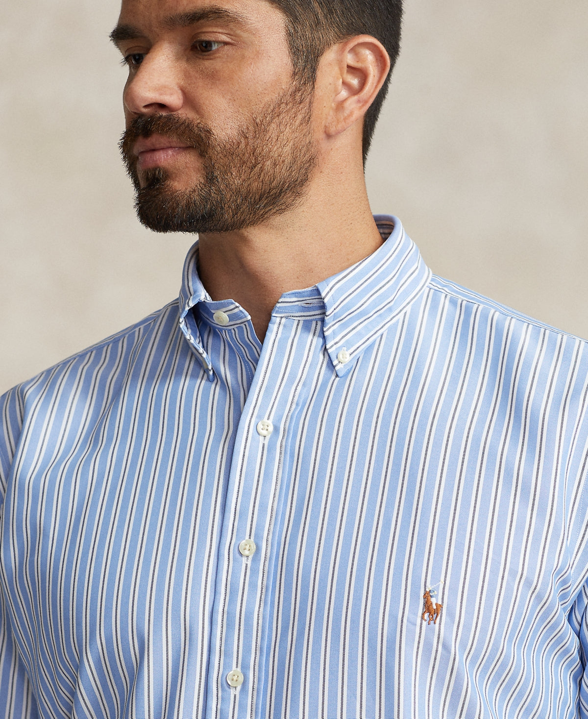 Polo Ralph Lauren Men's Big & Tall Performance Button Down Shirt Blue 2XLT