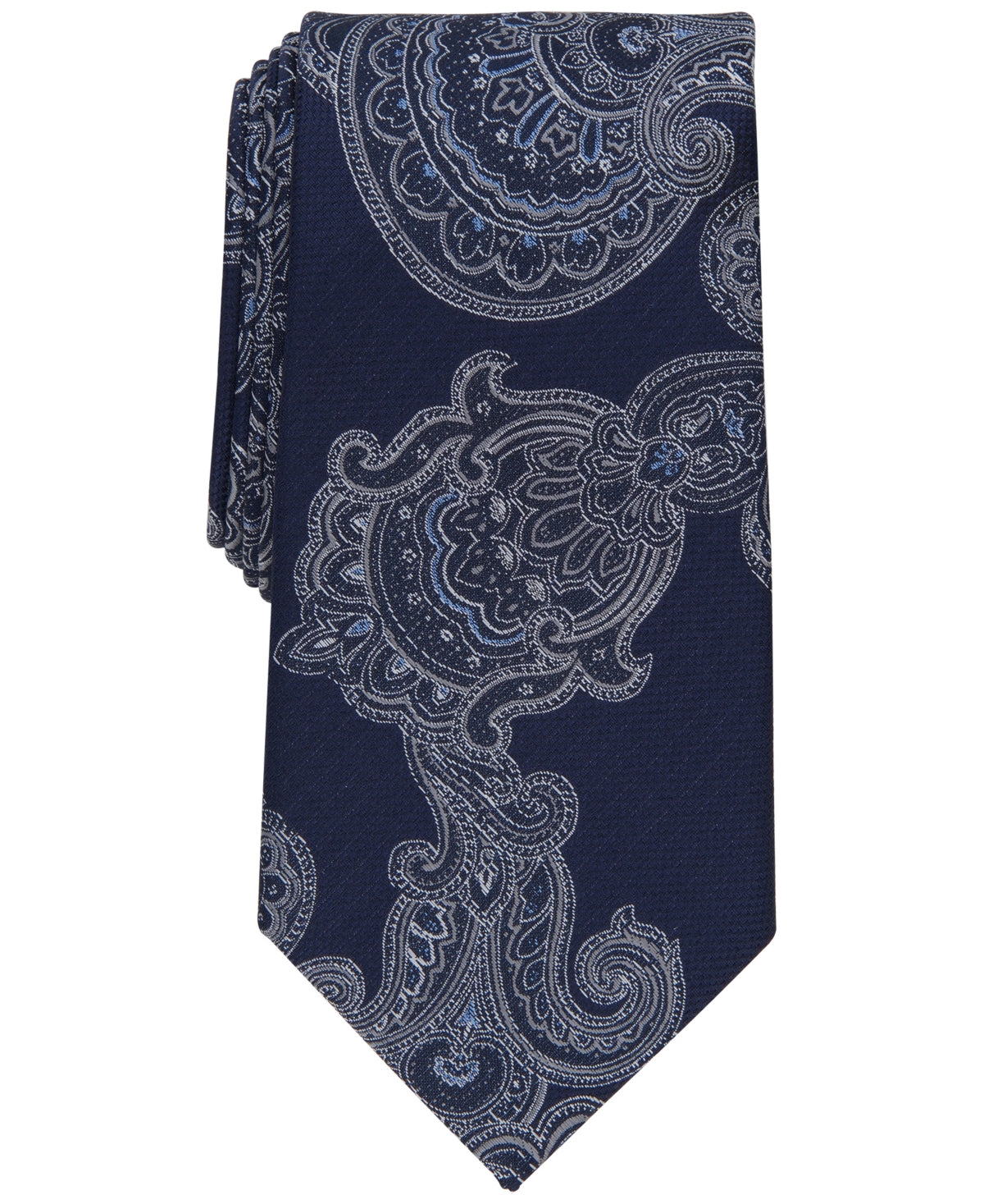 Club Room Mens Necktie Lacruz Classic Paisley Navy Blue Tie