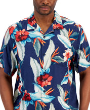 Tommy Bahama Men's Cardona Short Sleeve Button Down Camp Shirt Deep Space 3XL