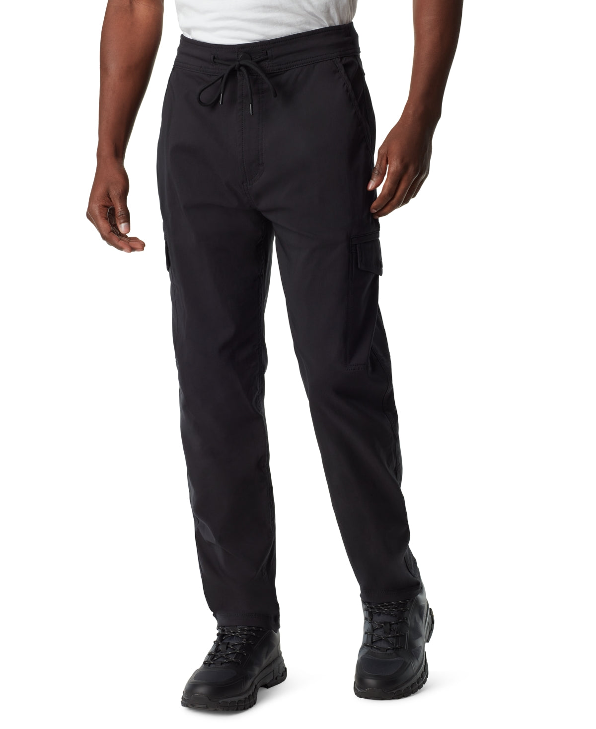 BASS OUTDOOR Men's Slim Straight Fit Cargo Pants Black Caviar 40