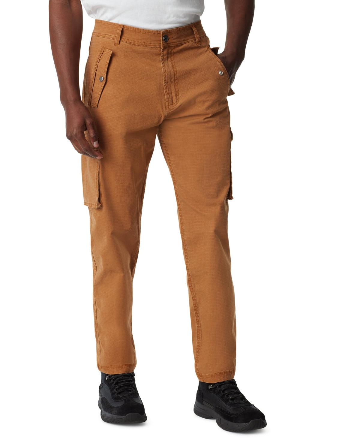 Bass Outdoor Mens Regular fit Cargo Pants 34 / 30 Brown Solid