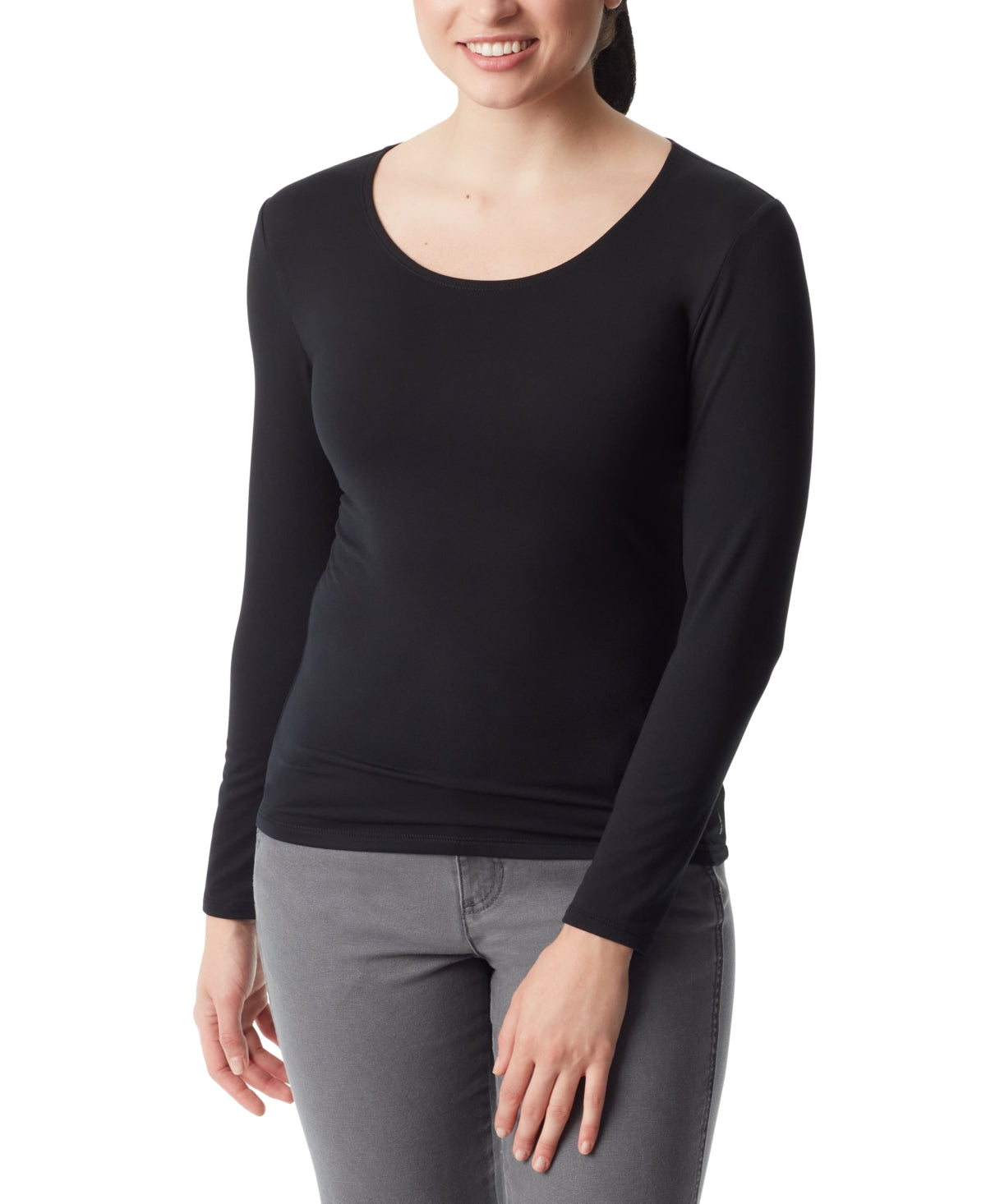 Bass Outdoor Women Regular fit Long Sleeve T-Shirt Shirt XS Black Solid