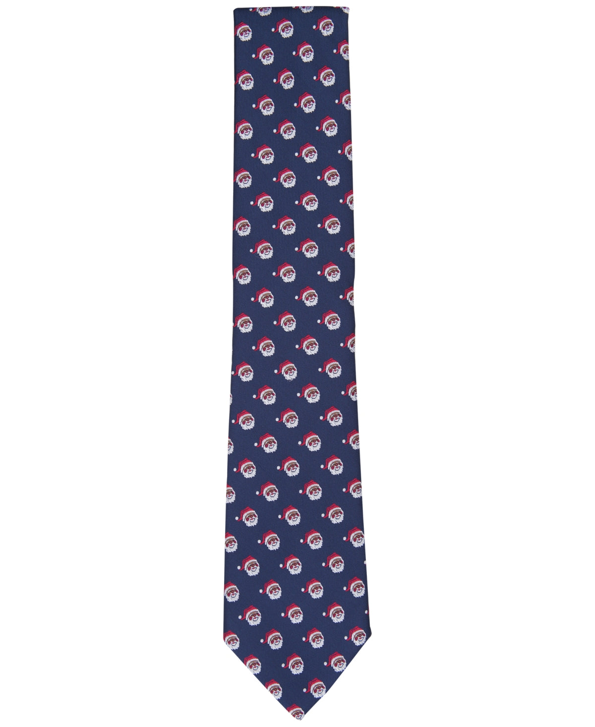 Club Room Mens Necktie Santa Graphic Navy Blue Tie