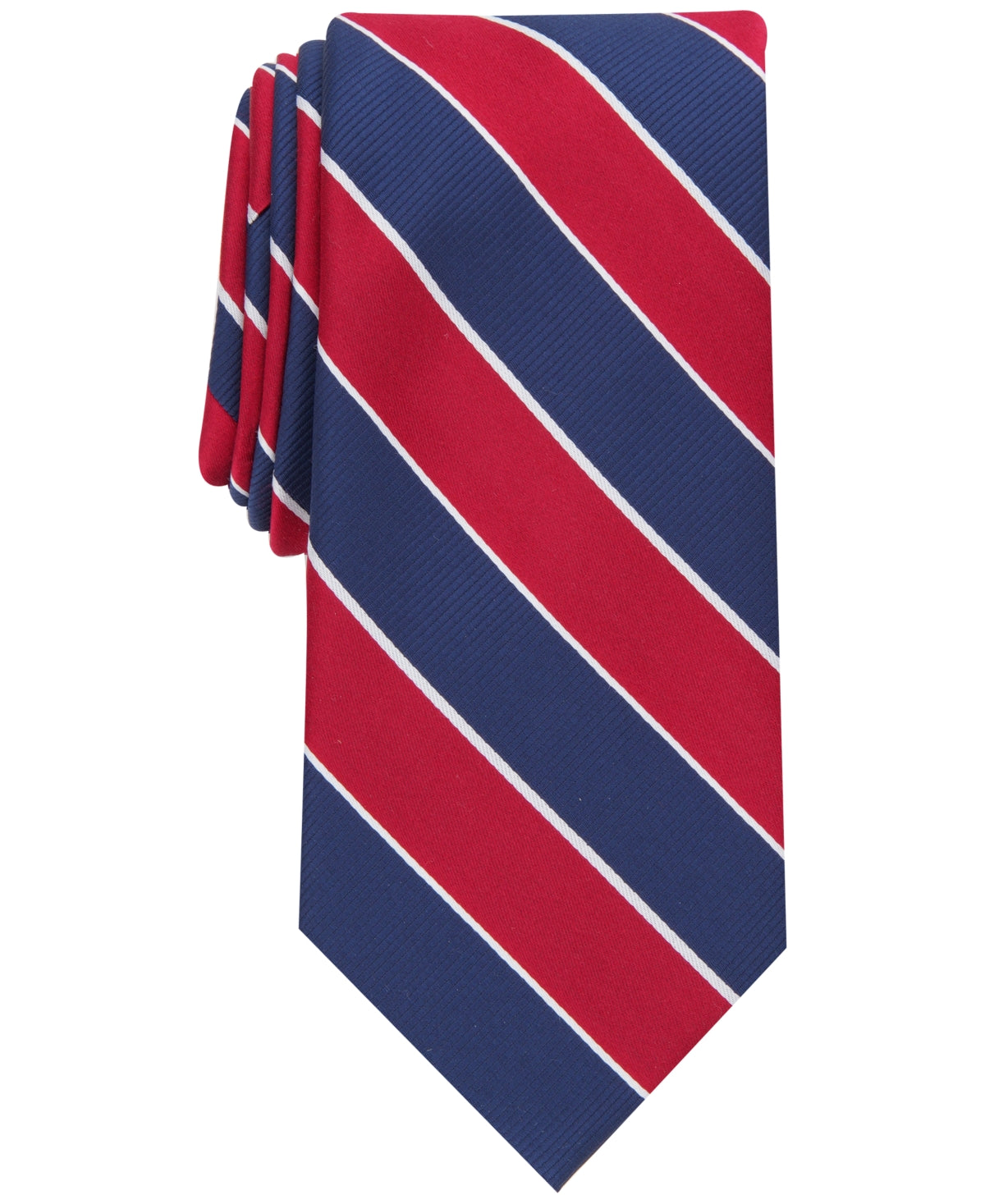 Club Room Men Regular fit Tie Necktie One Size Red Striped