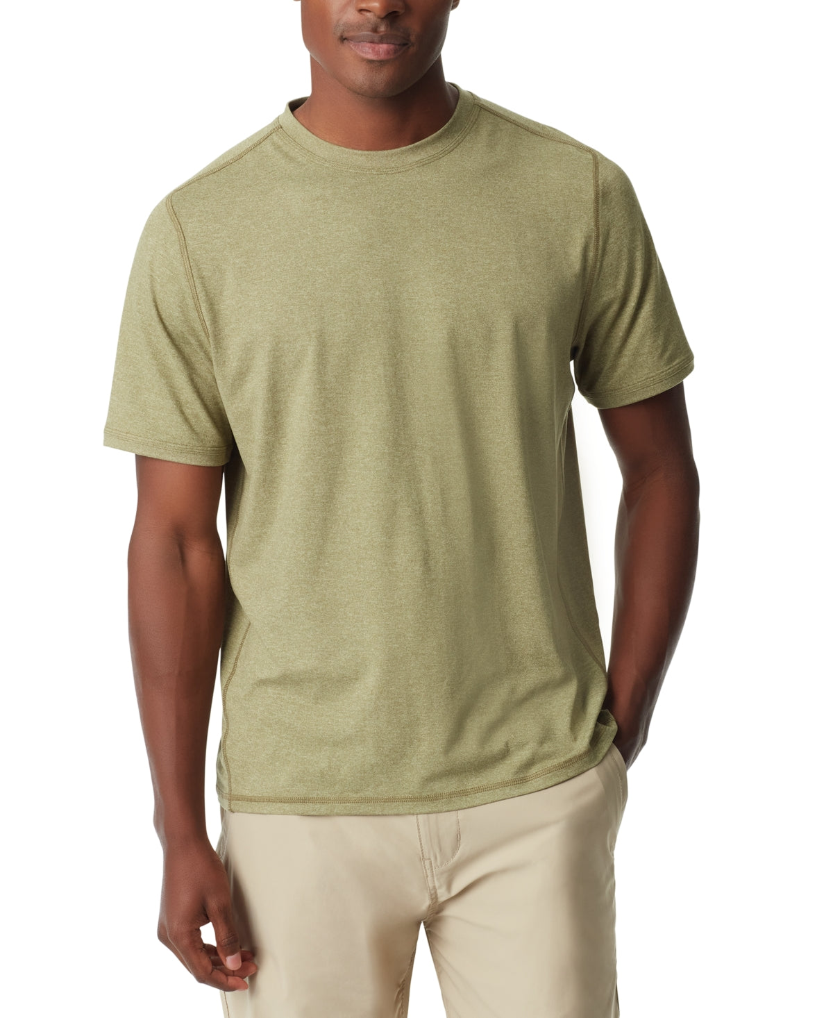 BASS OUTDOOR Mens Core Performance Crewneck Short Sleeve T Shirt Green  XL