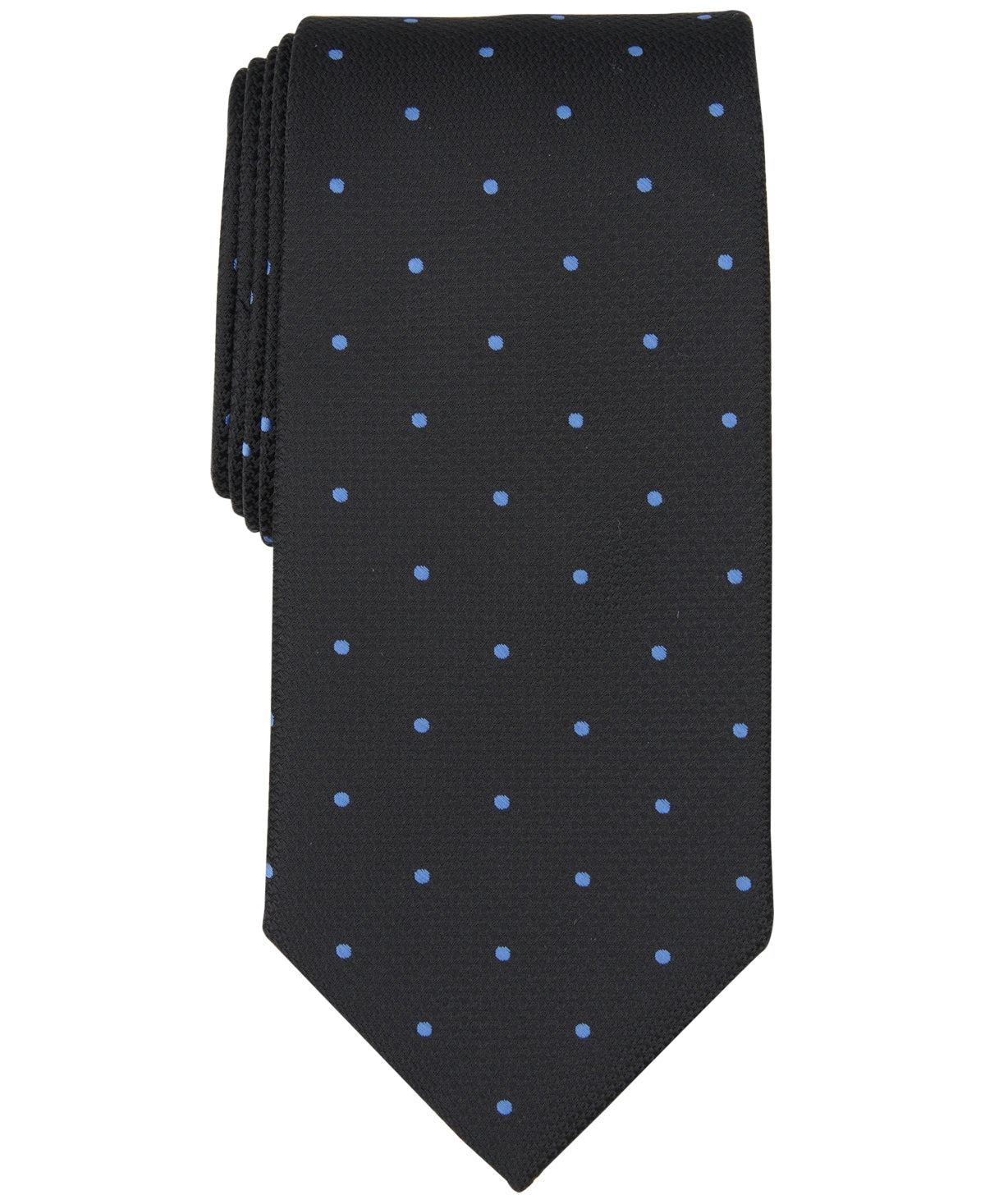 Club Room Mens Regular fit Tie Necktie One Size Black Cecil  Dot