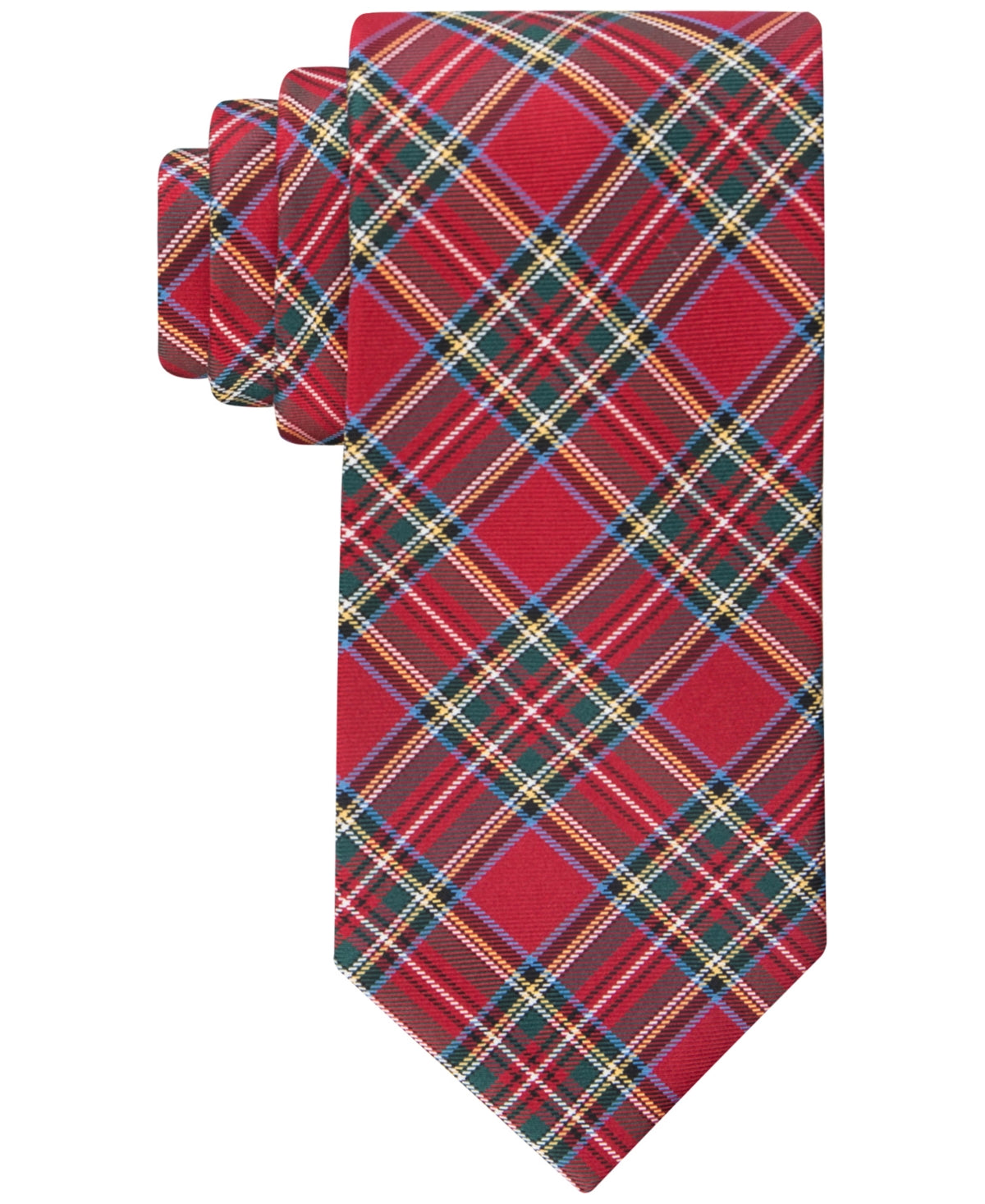 Tommy Hilfiger Mens Royal Stuart Tartan Neck Tie Red