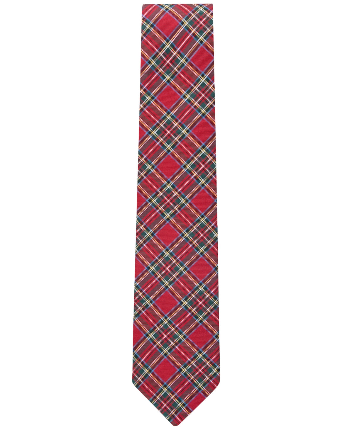 Tommy Hilfiger Mens Royal Stuart Tartan Neck Tie Red