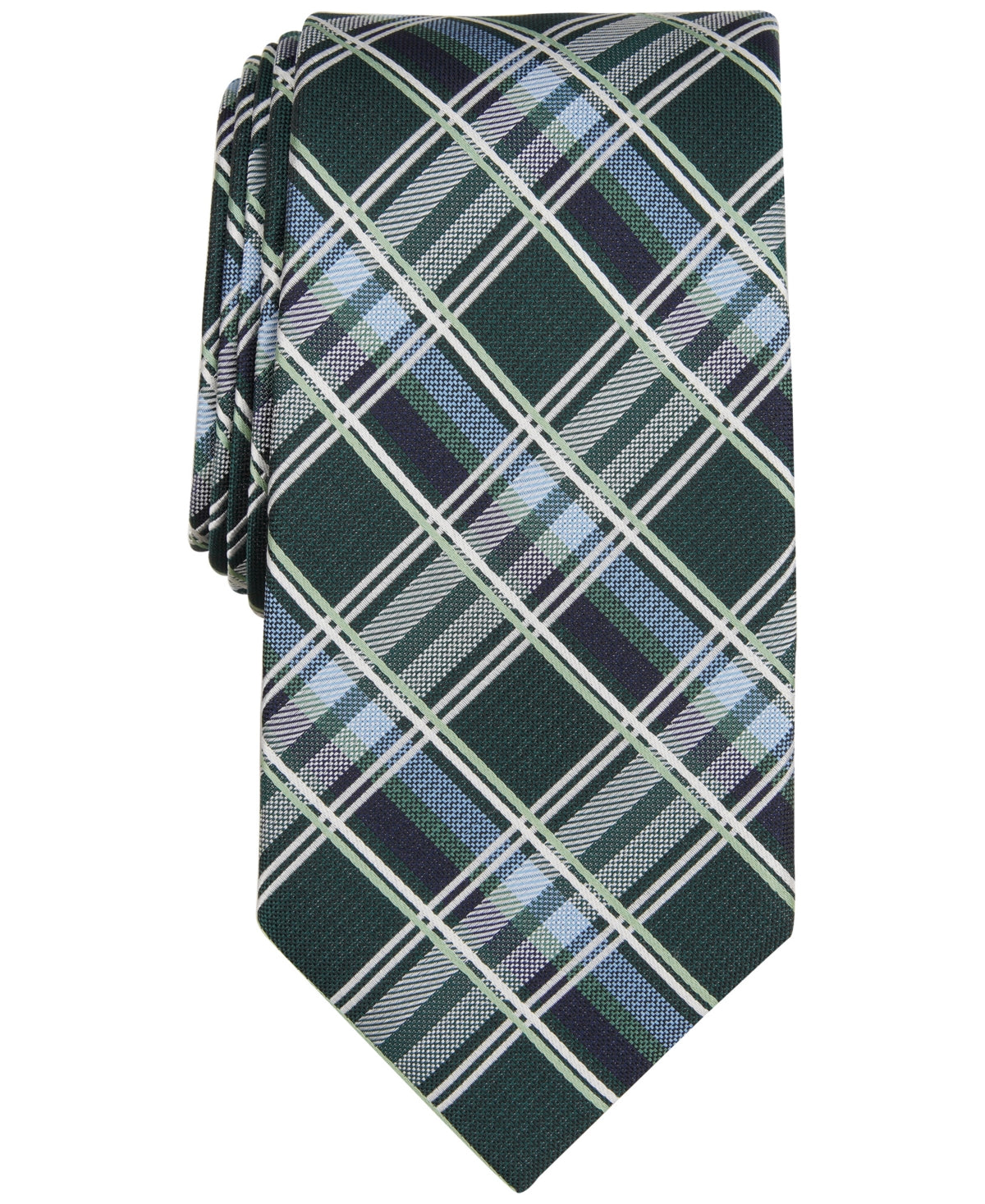 Michael Kors Men's Jade Plaid Tie Green Necktie