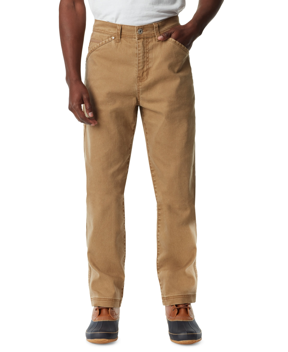 Bass Outdoor Men Slim fit Casual Pants 34 / 30 Brown Solid