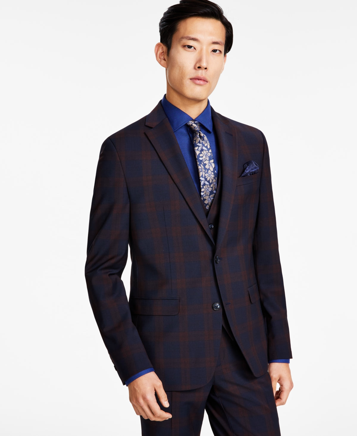 Bar Iii Mens Slim fit Suit Jacket Blazer 36 S Blue