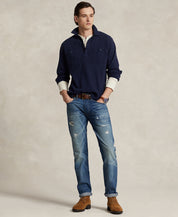 Polo Ralph Lauren Mens Classic Fit Moleskin Popover Work Shirt Large Cruise Navy