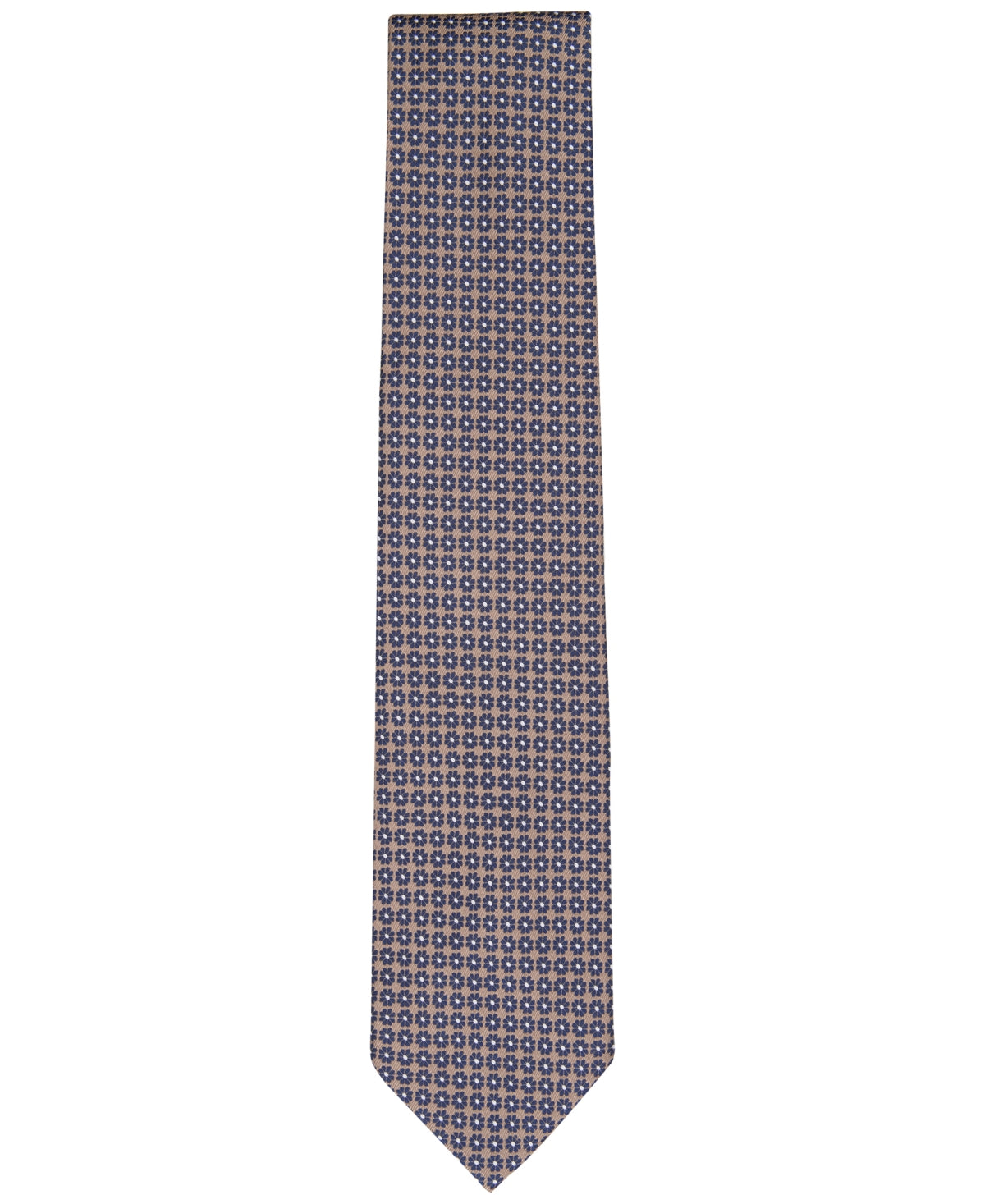 Club Room Men's Seigal Medallion Tie Taupe Biege Necktie