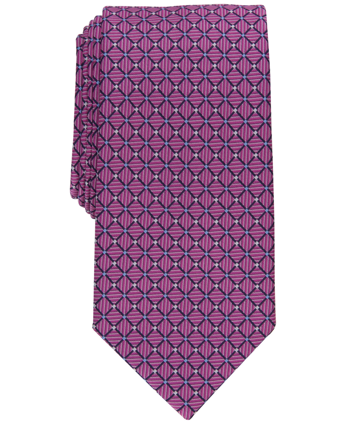 Club Room Men's Kaur Geometric Neat Tie Pink Blue Necktie