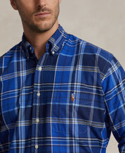 Polo Ralph Lauren Mens Big and Tall Plaid Oxford Button Down Shirt Blue 3XLT