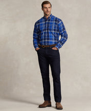 Polo Ralph Lauren Mens Big Tall Blue Plaid Oxford Button Down Shirt 2XLT