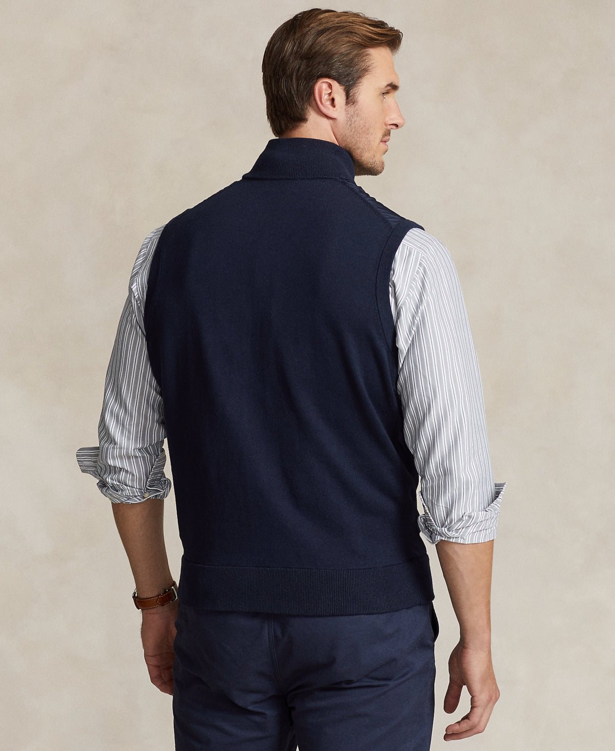 Polo Ralph Lauren Big & Tall  Hybrid Sweater Vest Jacket XLT Navy Blue