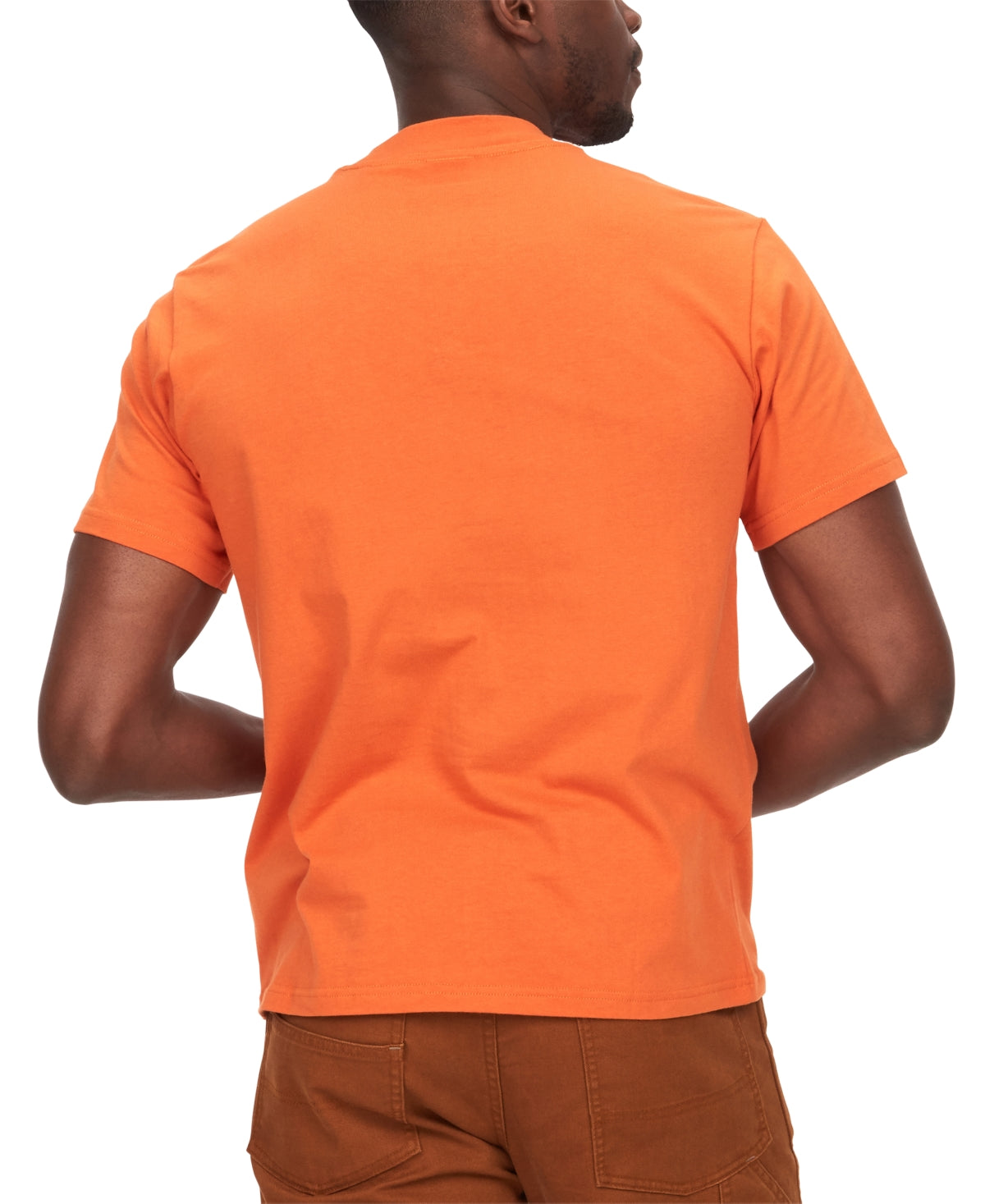Marmot Mens Mountain Works Logo Short Sleeve T Shirt Tangelo Orange Small