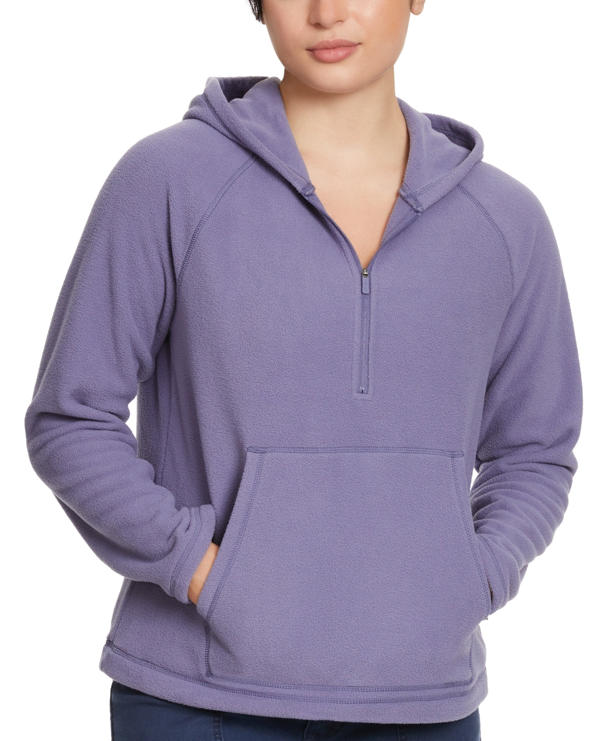 Bass Outdoor Women Regular fit Quarter zip Sweatshirt Purple Solid