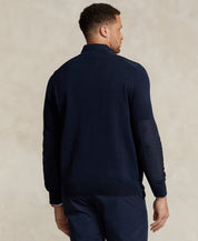Polo Ralph Lauren Men's Big Tall Cotton Hybrid Full Zip Sweater Blue XLT