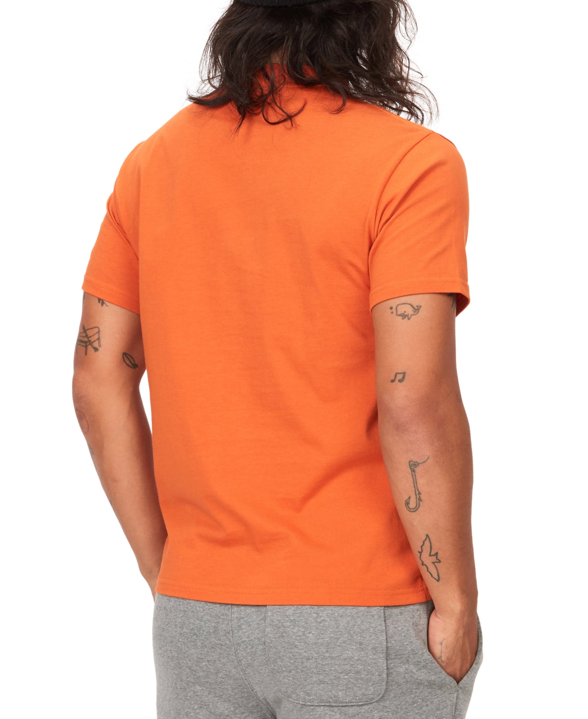 Marmot Men's Living Ink Graphic T Shirt Tangelo Orange Small